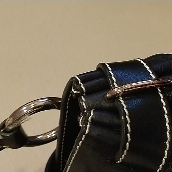 Marc Jacobs Vintage  Contrast Stitches Black Turlock Leather Bag - Picture 13 of 17
